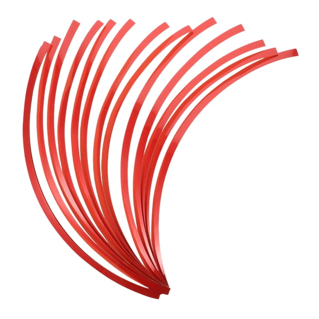 LOLIPPYY 16pcs Wheel Reflective Strips Car Accessories Red Waterproof Improves Visibility Motorcycle Wheel Hubs