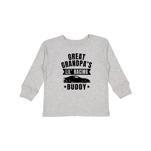 Inktastic Great Grandpas Lil Racing Buddy Boys or Girls Long Sleeve Toddler T-Shirt