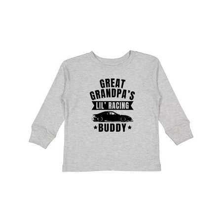 

Inktastic Great Grandpas Lil Racing Buddy Boys or Girls Long Sleeve Toddler T-Shirt