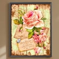 thumbnail image 3 of Pintura de diamante 5D DIY Taladro redondo completo Rosas y letras Decoración para el hogar, 3 of 9