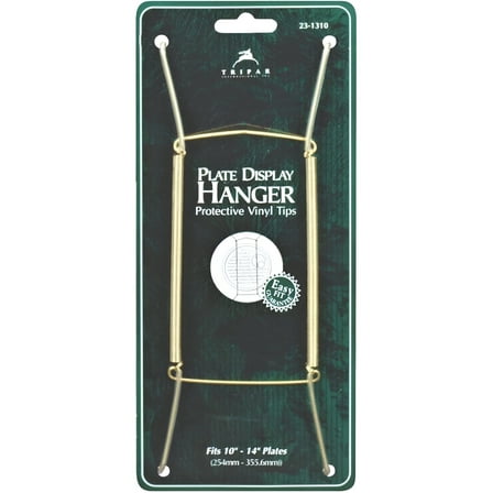 Tripar Intl Inc Plate Hanger Clear Plastic Coated Adjustable - Fits 10-14 In - Pack of 1