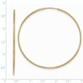 thumbnail image 2 of Beautiful 10k Polished Endless Tube Hoop Earrings, 2 of 2