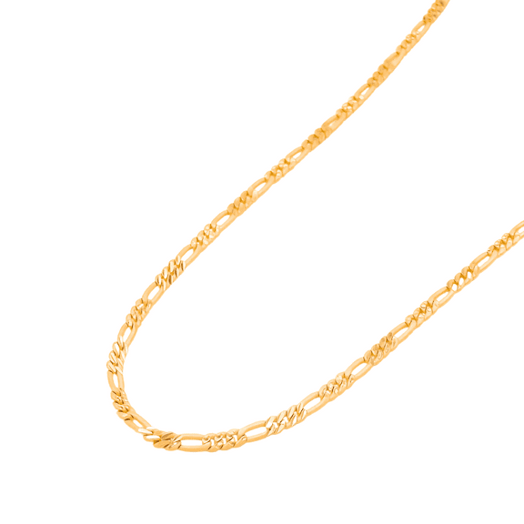 NISHU GOLD 24K Gold-Plated Chain Necklace, 18 Inch, Anti-Tarnish, Waterproof, Hypoallergenic