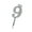 Silver 9, variant on Cake Numeral Topper Crown Style Dazzling Acrylic Number Cake Topper Anniversary Birthday Party Decoration for Home Gold