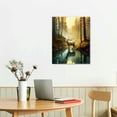 thumbnail image 2 of COMIO  Lamb and Lion Canvas Wall Art Inspiring Christian Wall Decor HD Print Wall Art for Living Room Bedroom Decoration, 2 of 4