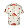 thumbnail image 3 of Daiia Flat Mushrooms Hawaiian Shirt for Men Gentle Cotton Regular Short Sleeve Casual-Small, 3 of 9