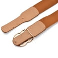 thumbnail image 2 of Beltox Women’s Elastic Waist Belt w Double Rainbow Ring Brown 33-41", 2 of 3