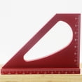 thumbnail image 4 of Triangular Ruler Red Triangular Ruler High Aluminum Alloy Triangular Ruler Layout Measuring Tool for Eng, 4 of 10
