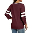 thumbnail image 3 of YanHoo 3/4 Sleeve Baseball Tops for Women,Plus Size Womens Raglan Shirts 3/4 Sleeve Baseball Tee Round Neck Patchwork Casual Blouse Tops 2024 Summer Clearance Sales, 3 of 7
