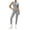 Gray-1, variant on Aofany Workout Sets for Women 2 Piece Tracksuit Set Athletic Yoga Outfits Stretchy Yoga Workout Set Comfortable Gym Leggings And Short Sleeve Top Set