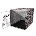 thumbnail image 3 of Cherry Blossom Dog Crate Cover, Fresh Nature Theme Branches with Blooms and Buds Rustic Japanese, Easy to Use Pet Kennel Cover for Dogs, 35" x 23" x 27", Dark Brown Blush White, by Ambesonne, 3 of 6