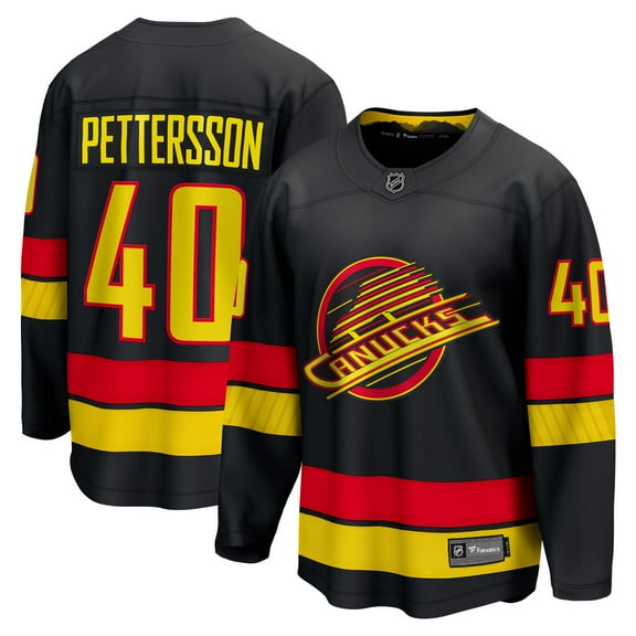 Men's Fanatics Elias Pettersson Black Vancouver Canucks  Breakaway Jersey