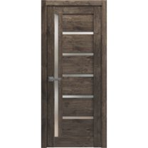 Solid French Pre-Hung Door Frosted Glass | Quadro 4088 Cognac Oak | Single Regular Panel Frame Trims Handle | Bathroom Bedroom Sturdy Doors -18" x 84"