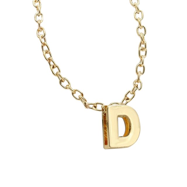 tredstone 26 Alphabet Letters Pendant Necklace Women Simple Clavicle Chain Necklace