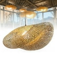 thumbnail image 6 of Bamboo Cage Shade 1-Light Chandelier for Bedroom, 6 of 12