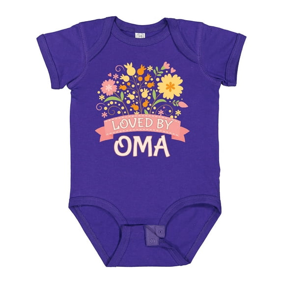 Inktastic Oma Loves Me Granddaughter for Girl Girls Baby Bodysuit
