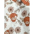 thumbnail image 5 of Arvbitana 3-24 Months Infant Baby Boy Shirt Coat Button Down Lapel Cow Print Shirts Tops Casual Cowboy Outerwear Clothes, 5 of 9