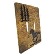 thumbnail image 4 of Ensemble de 2 Silhouettes de Cheval Western et Pins Mural Double Toggle Switch Plate, 4 of 6