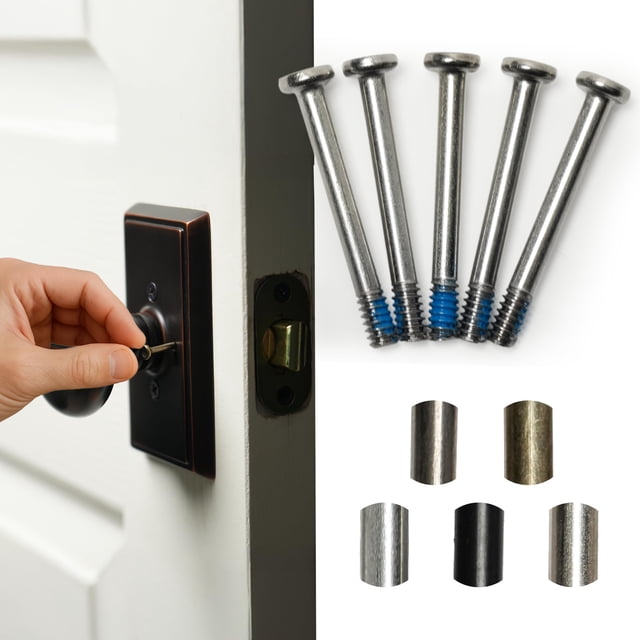 Pasador de cerradura Rocksteel, paquete de 5, cromo, para puertas Emtek