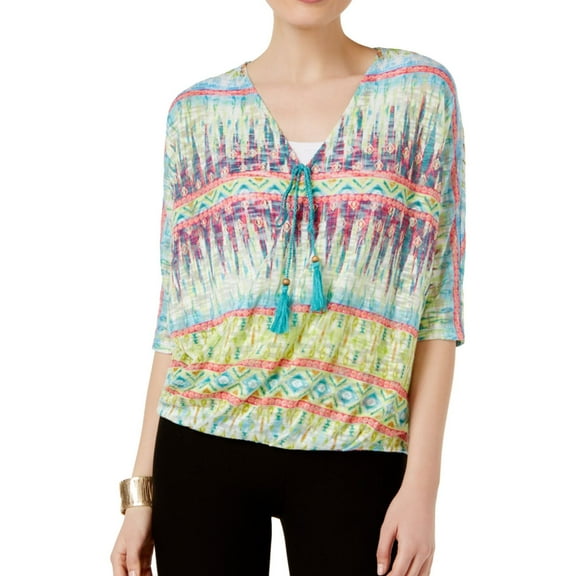 John Paul Richard Womens Knit Tye-Dye Pullover Sweater, Multicoloured, Medium