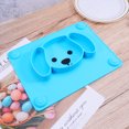 thumbnail image 4 of Puppy Silicone Dining Tray One-piece Suction Cup Dinner Plate Meal Dish Tableware for Babies Kids Blue, 4 of 8