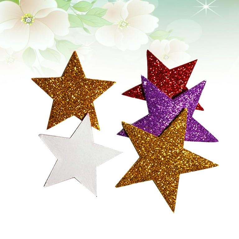 Foam Sticker Stickers Glitter Star Classroom Wall Diy Adhesive Self Crafts  Art Decoration Stars Card Kids Shape Decals 
