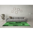 thumbnail image 3 of Ahgly Company Indoor Round Patchwork Emerald Green Transitional Area Rugs, 8' Round, 3 of 4