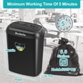 thumbnail image 4 of Paper Shredder, 14 Sheet Cross Cut, 6.6 Gallon, P-4 Security - Home Office Heavy Duty, 4 of 6