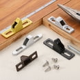 thumbnail image 4 of 2Pcs Sliding Door Keeper, 2.68"x0.69" Zinc Alloy Sliding Door Lock, Black, 4 of 7