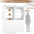thumbnail image 4 of Homieasy 3.55FT Closet Organizer System with 8 Wood Drawers and 6 Shelves, Modular Walk-in Closets Storage Unit for Walk-in Closet, Bedroom, White(2 Packs), 4 of 8