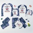thumbnail image 3 of Blue Christmas Pajamas with Hippo Graphic, Matching Family Sleepwear for Parents, Kids, and Pets, Cotton Blend, 3 of 7