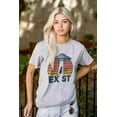 thumbnail image 3 of Aliens Exist UFO Beam Cool Believers Plus Size Crewneck Graphic Tee Shirt Brisco Brands 5X, 3 of 5