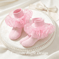 thumbnail image 5 of TELOLY 2026 New 2Pairs Kids Socks 0 6 Months Ruffle Socks Thin Lace Lace Socks Pink Xxs for Baby Girls Daily Wear Baby Showers Gifting Special Occasions, 5 of 7