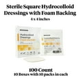 thumbnail image 2 of McKesson Hydrocolloid Dressings, Foam Backing - Sterile, 4 in x 4 in, 10 Count, 10 Packs, 100 Total, 2 of 9