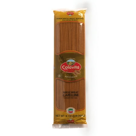 (6 Pack) COLAVITA WHOLE WHEAT CAPELLINI PASTA 1 (Best Tasting Whole Grain Pasta)
