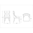 thumbnail image 2 of Manhattan Comfort Reine Grey and Walnut Velvet Dining Chair (Set of Two), 2 of 2