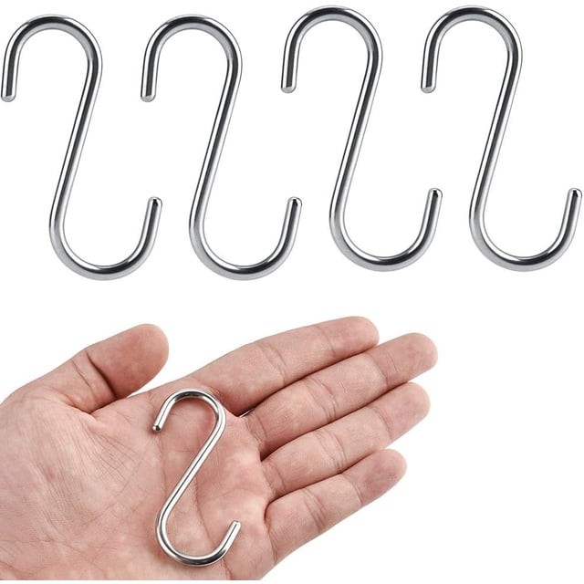 Ganchos de Acero Inoxidable en Forma de S Multiuso para Colgar en Cocina, Baño, Dormitorio, Oficina