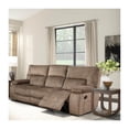 thumbnail image 6 of Pemberly Row Polyester Manual Triple Reclining Sofa in Kona Brown, 6 of 8
