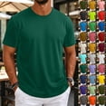 thumbnail image 2 of Mens Shirts Ultra Soft Plain Tshirts for Men Cooling Crew Neck Casual Basic Tee Shirt Undershirt Dark Green 2XL, 2 of 6