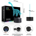 thumbnail image 7 of Dinosaur Lamp 3D Night Light, Decorative LED Bedside Table Lamp for Kids Room Xmas Birthday Gifts for Boys Girls Child, 7 of 7
