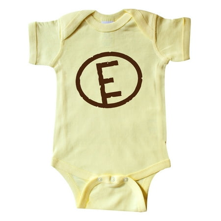 

Inktastic Branding Iron Letter E Monogram Gift Baby Boy or Baby Girl Bodysuit