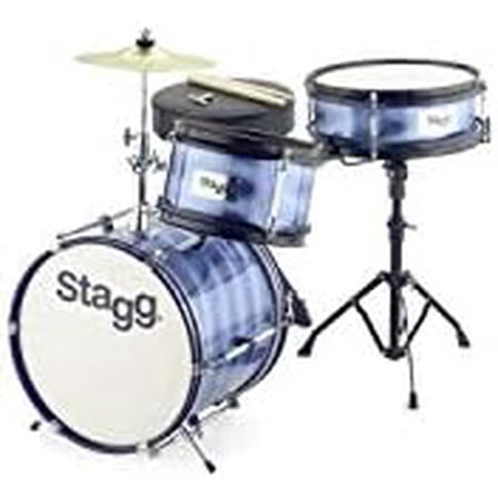 3 Piece Junior Drum Kit Set with Hardware - 12" - Blue$$Music