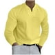thumbnail image 1 of Camiseta de manga larga con cuello en V para hombre, informal, deportiva, sólida, para entrenamiento físico Pompotops  oipoqjl34976, 1 of 8