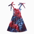 thumbnail image 4 of CAUYDY 4th of July Kids Outfit Toddler Girls Dresses Baby Independence Day Dress Children Girls' American Flag Print Clothes 1T 2T 3T 4T 5T 6T (Sizes 5-6 Years,Watermelon Red), 4 of 5