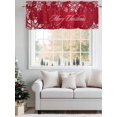 thumbnail image 5 of Winter Merry Christmas Valances for Windows White Snowflake Red Illustration Rod Pocket Curtains Valance Short Window Treatment Drapes for Living Room, Bedroom Bathroom 60"&nbsp;W x 14" L, 5 of 5