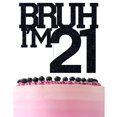 thumbnail image 1 of Pincel negro con purpurina ZACHAKO para decoración de tartas I'm 21 Happy 21st, 1 of 7