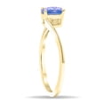 thumbnail image 2 of SZUL Women's Solitaire Oval Shaped Tanzanite Wave Ring in 10K Yellow Gold, 2 of 5