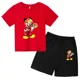 thumbnail image 5 of Conjunto de 2 piezas de camiseta y pantalones cortos de marca Disney de manga corta de verano para niños y niñas, conjuntos de moda para bebés de 2 a 12 años, 5 of 5