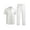 1P-White, variant on Men's 2 Piece Summer Beach Linen Button Down Shirt & Pant Outfit Set