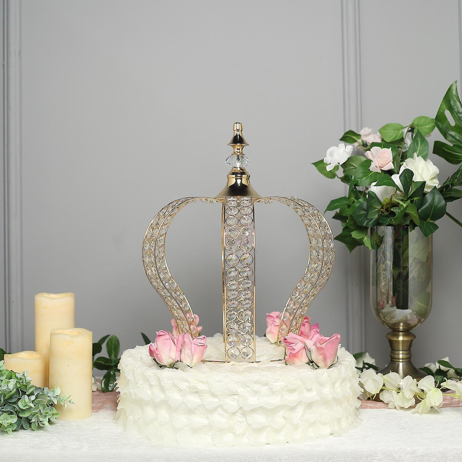 SOIMISS Crown Cake Topper Fairy Butterfly Crystal